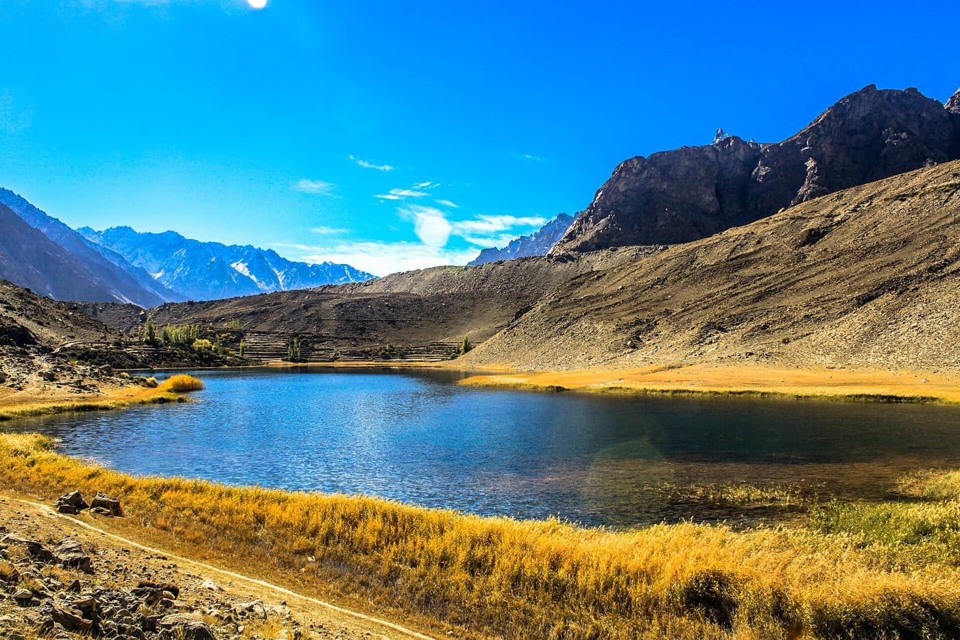 Borith Lake above the Karakoram Highway in Hunza.