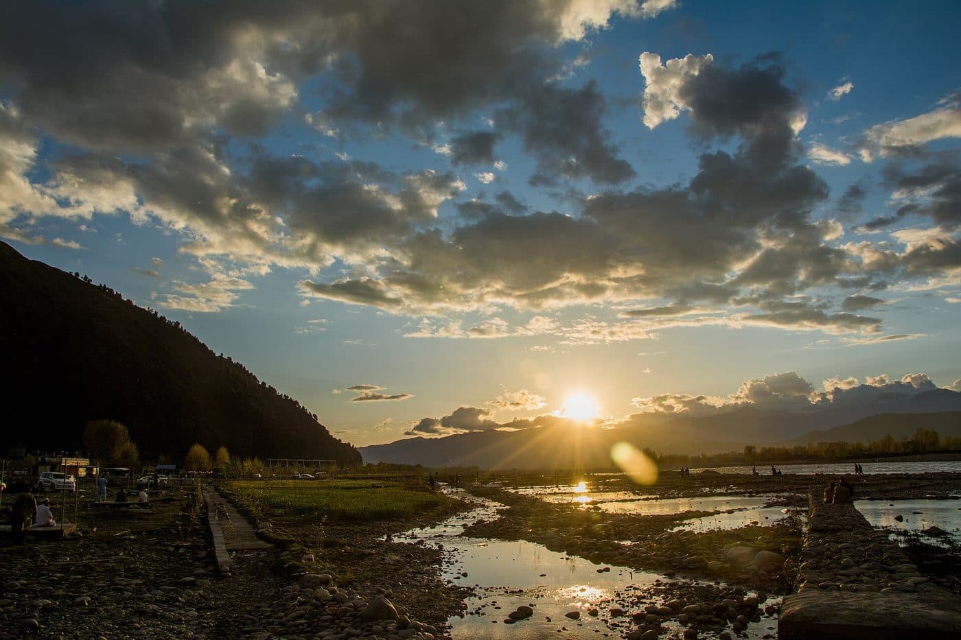The Swat River at Fizagat, Mingora.