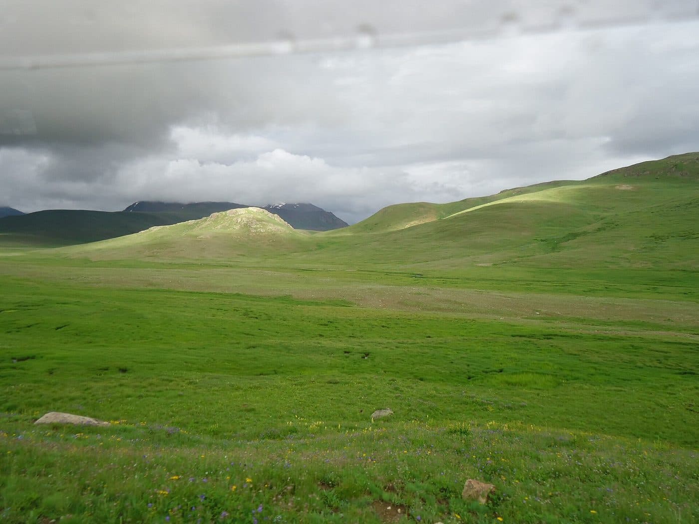 A reach of the Deosai plains near the darker water called Kala Pani.