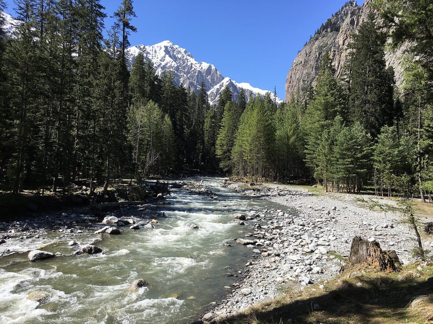 The Panjkora River in Kumrat Valley.
