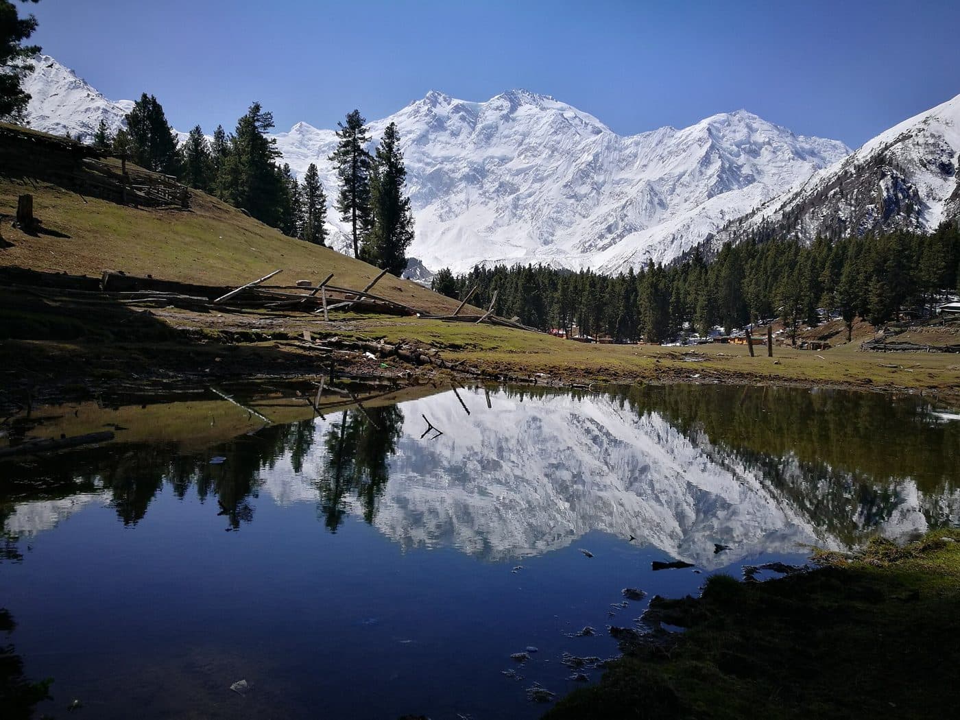 The small lake at Fairy Meadows.
